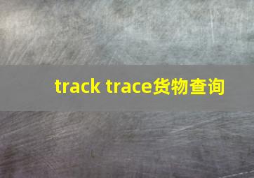 track trace货物查询